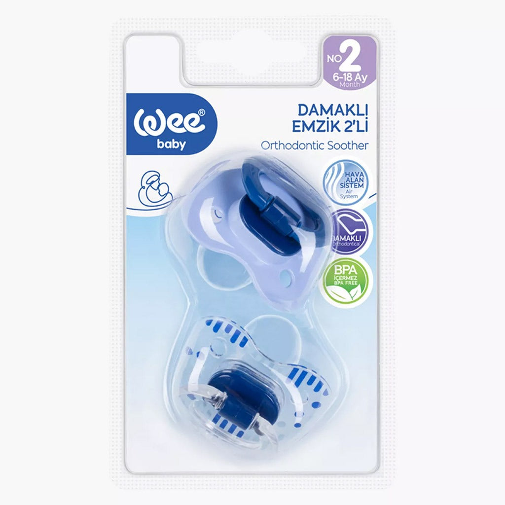 Wee Baby Twin Orthdontic Teat Soother For 0-6 Months Baby, Pack of 2's - Easy Pharmacy LLC
