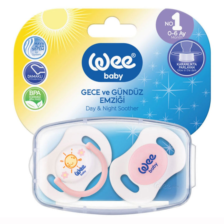 Wee Baby Double Day & Night Soother With Case For 0-6 Months Baby, Pack of 2's - Easy Pharmacy LLC