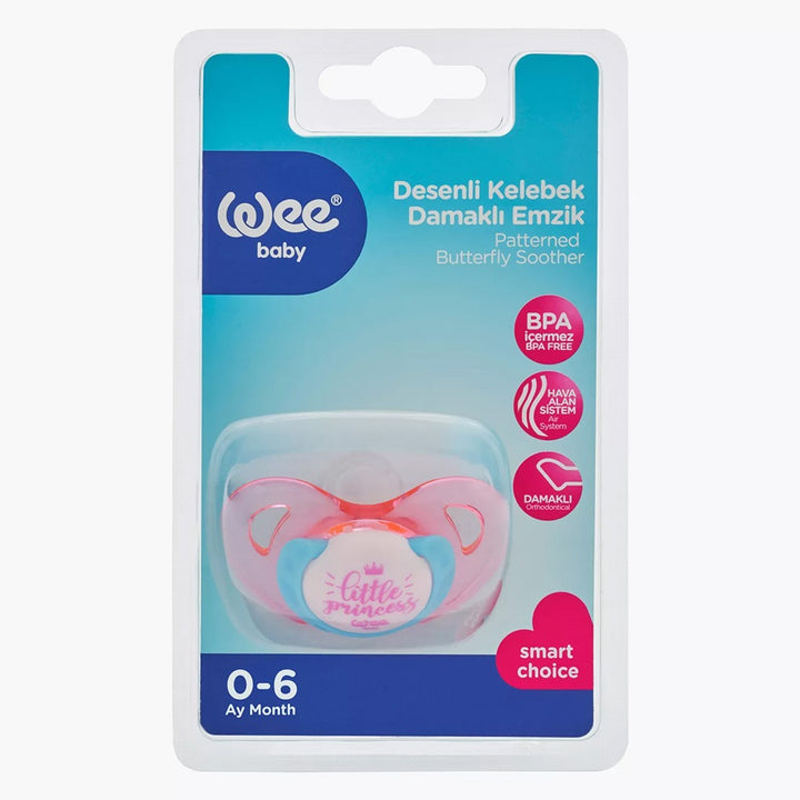 Wee Baby Patterned Tritan Butterfly Soother For 0-6 Months Baby, Pack of 1's - Easy Pharmacy LLC