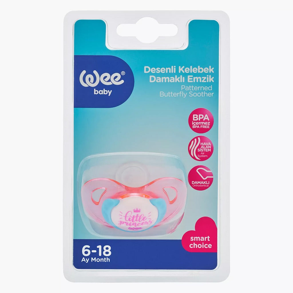 Wee Baby Patterned Tritan Butterfly Soother For 6-18 Months Baby, Pack of 1's - Easy Pharmacy LLC