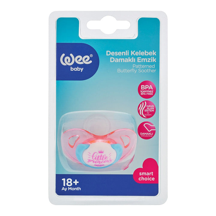 Wee Baby Patterned Tritan Butterfly Soother For 18+ Months Baby, Assorted Pack of 1's - Easy Pharmacy LLC