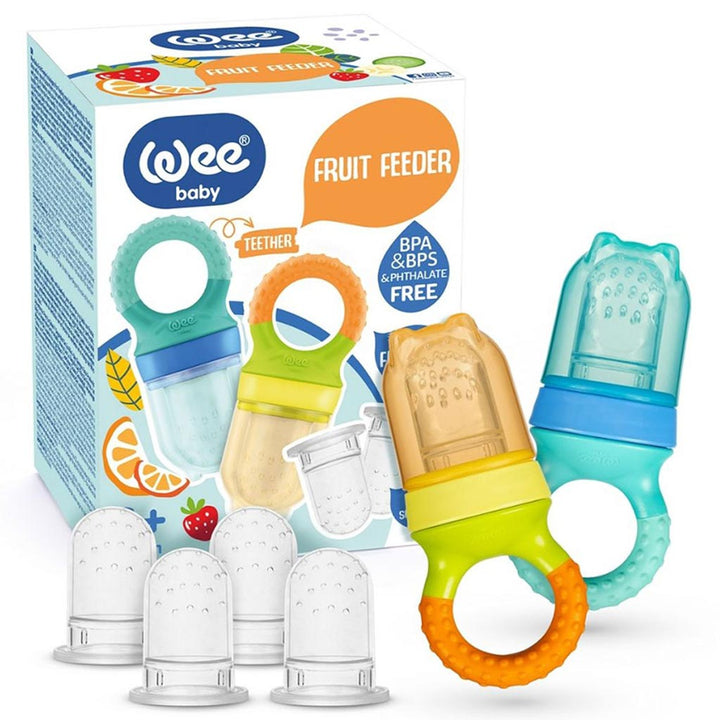 Wee Baby Fruit Feeder Set For 6 Months+ baby, Pack of 6 pieces - Easy Pharmacy LLC