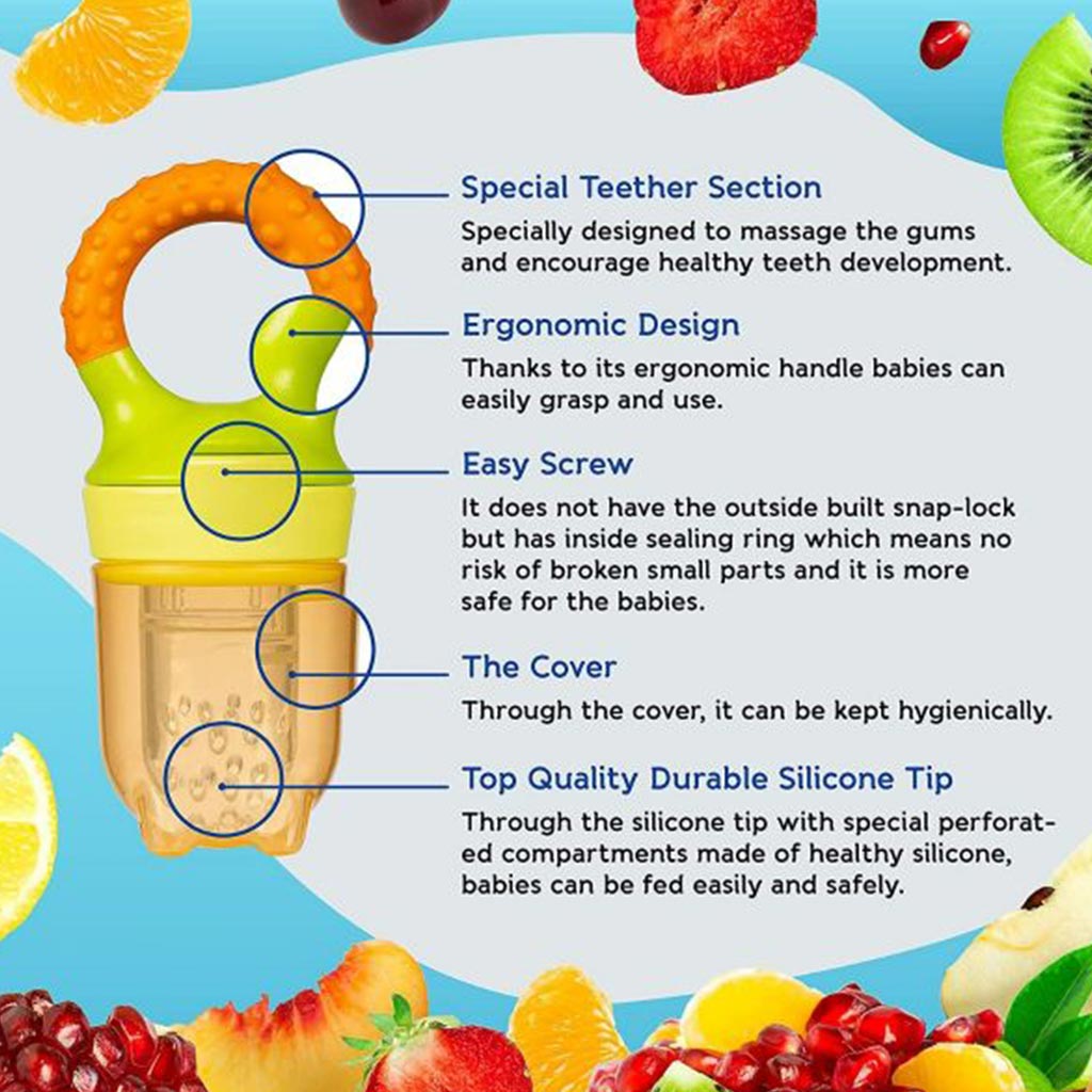 Wee Baby Fruit Feeder Set For 6 Months+ baby, Pack of 6 pieces - Easy Pharmacy LLC