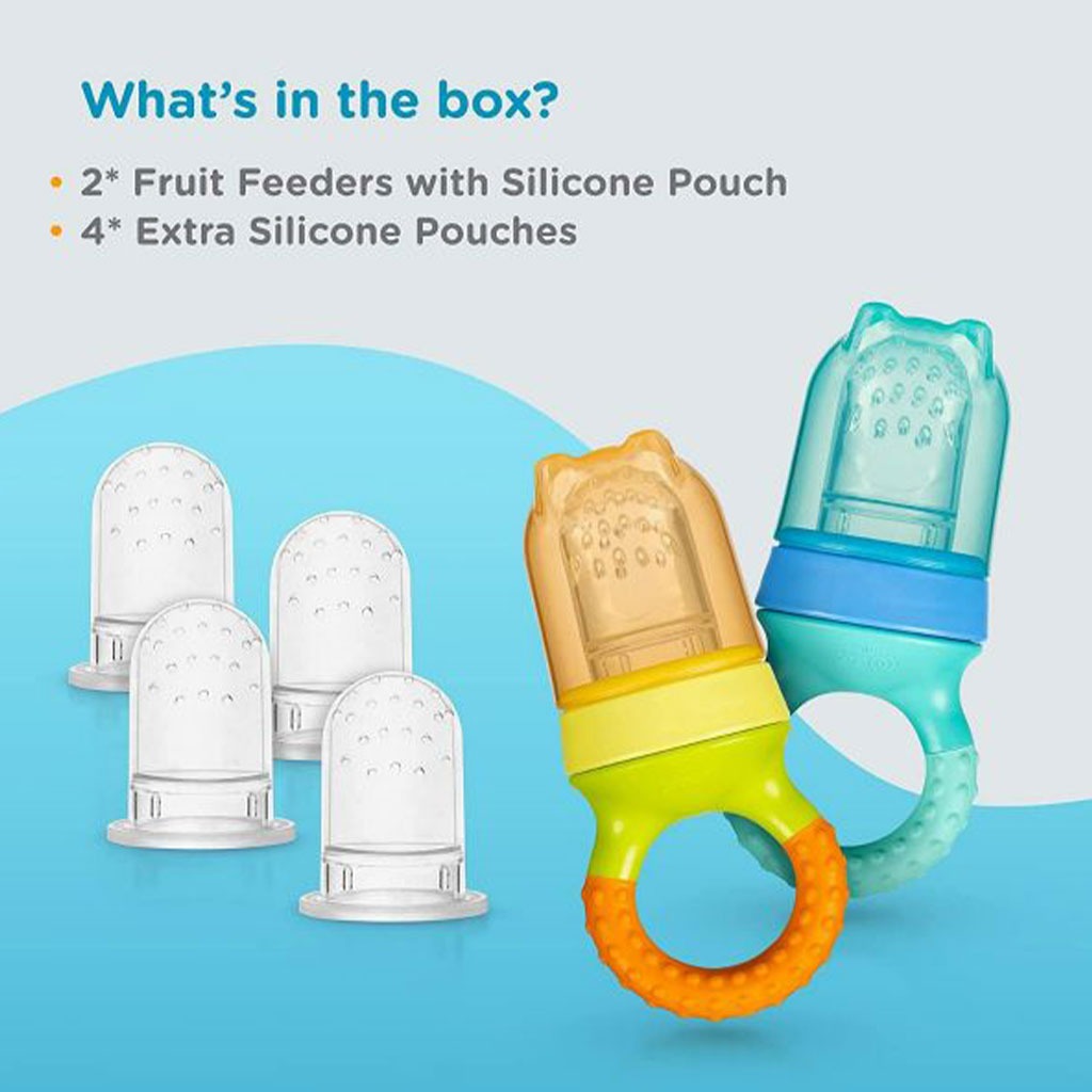 Wee Baby Fruit Feeder Set For 6 Months+ baby, Pack of 6 pieces - Easy Pharmacy LLC