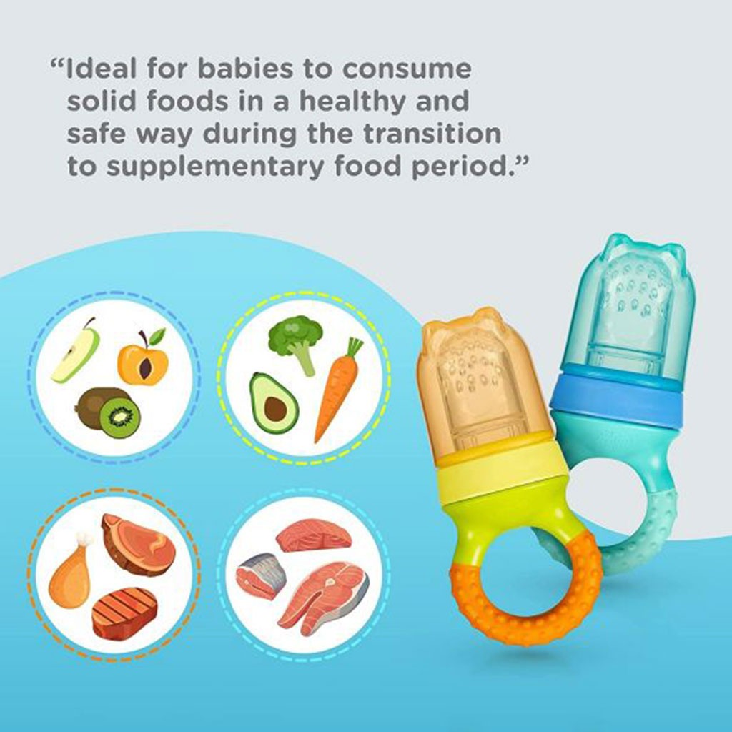 Wee Baby Fruit Feeder Set For 6 Months+ baby, Pack of 6 pieces - Easy Pharmacy LLC