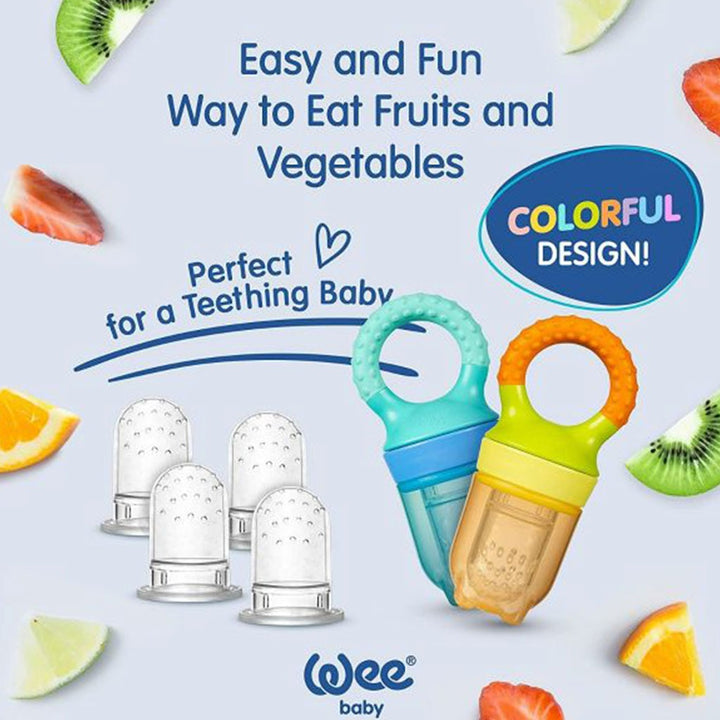 Wee Baby Fruit Feeder Set For 6 Months+ baby, Pack of 6 pieces - Easy Pharmacy LLC