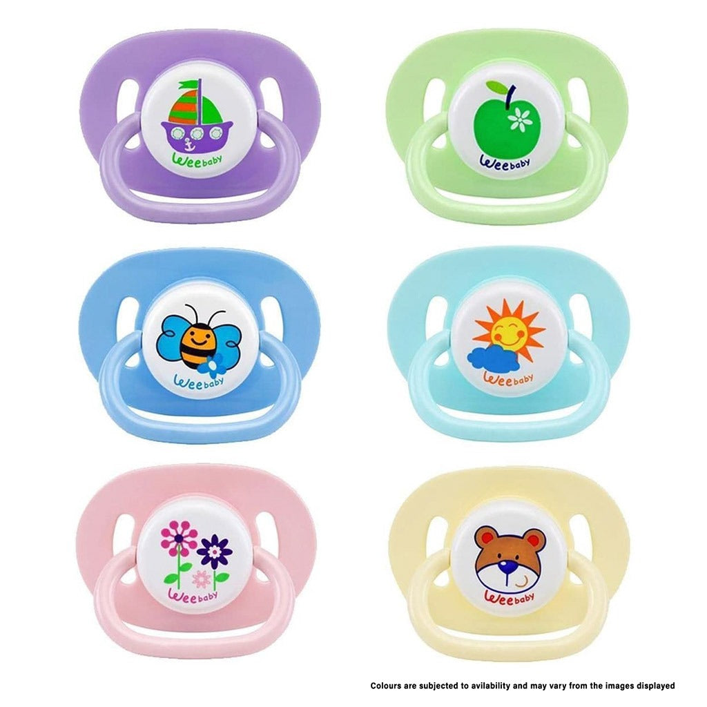 Wee Baby Assorted Opaque Oval Body Round Teat Soother For 6-18 Months Baby, Pack of 1's - Easy Pharmacy LLC