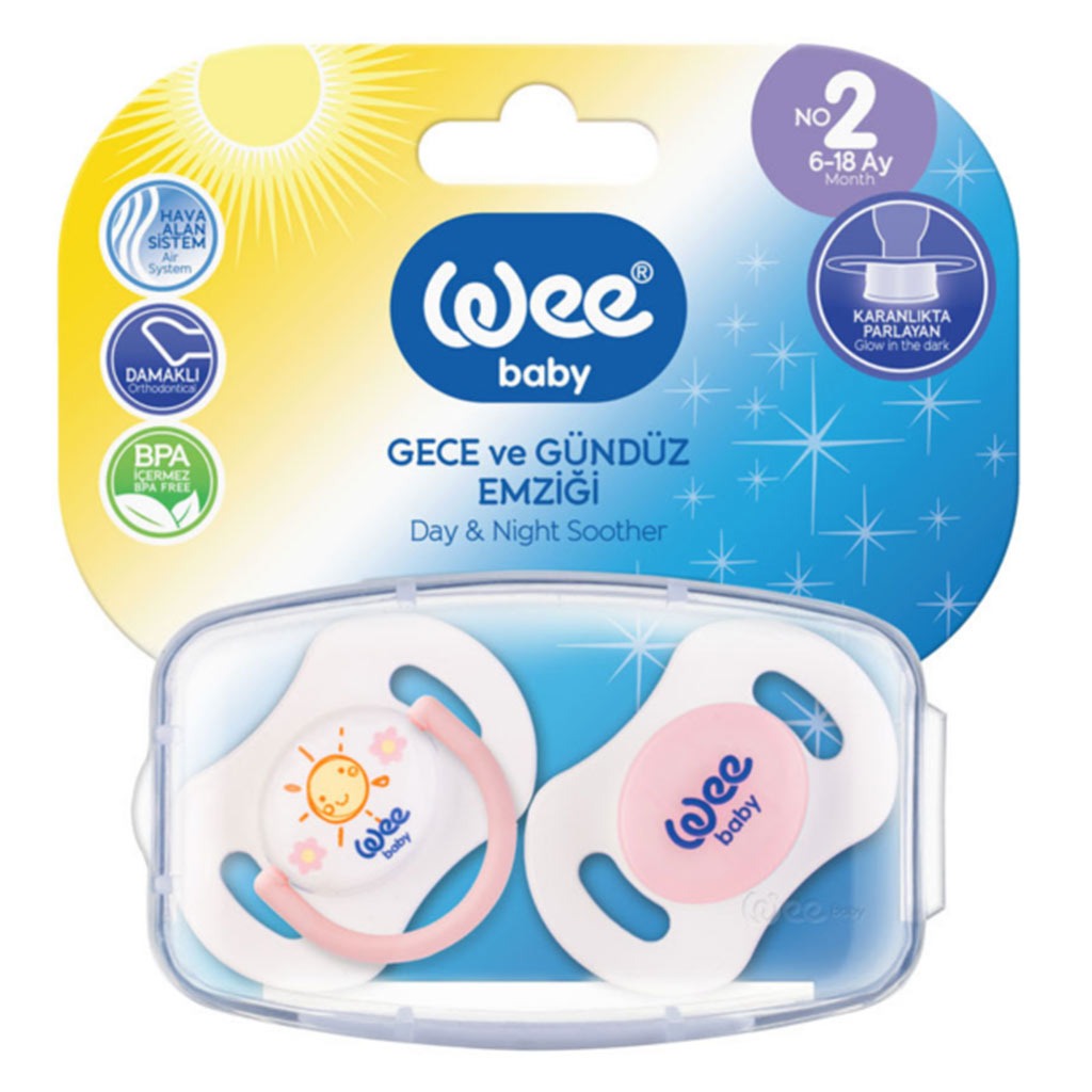 Wee Baby Assorted Double Day & Night Orthodontic Soother With Case For 6-18 Months Baby, Pack of 1's - Easy Pharmacy LLC