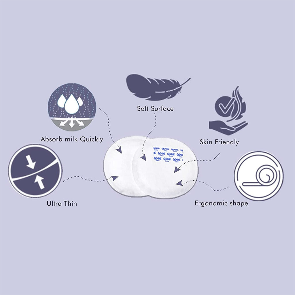 Wee Baby Classic Disposable Maternity Breast Pads, Pack of 40's - Easy Pharmacy LLC