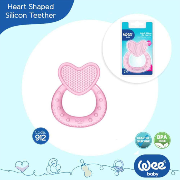 Wee Baby Assorted Heart Shaped Silicon Teether For Teething Baby, Pack of 1's - Easy Pharmacy LLC