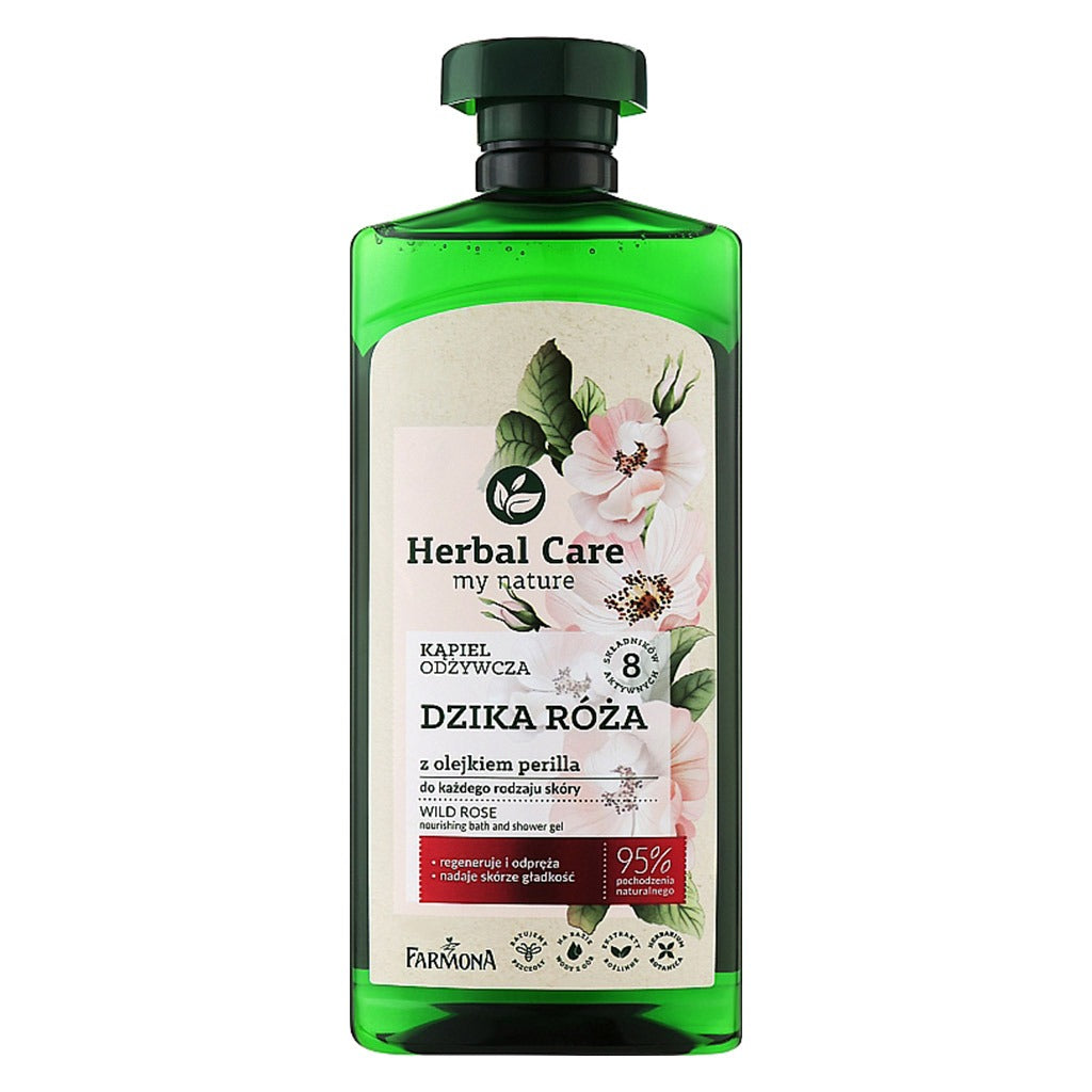 Farmona Herbal Care Wild Rose Nourishing Bath & Shower Gel 500ml - Easy Pharmacy LLC