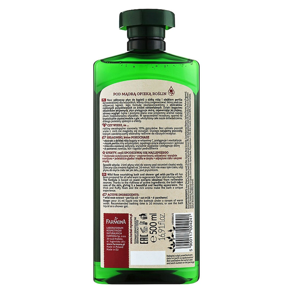 Farmona Herbal Care Wild Rose Nourishing Bath & Shower Gel 500ml - Easy Pharmacy LLC