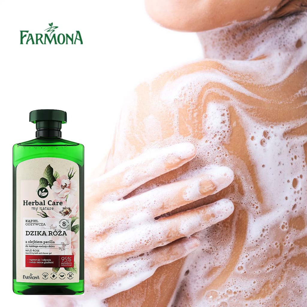 Farmona Herbal Care Wild Rose Nourishing Bath & Shower Gel 500ml - Easy Pharmacy LLC