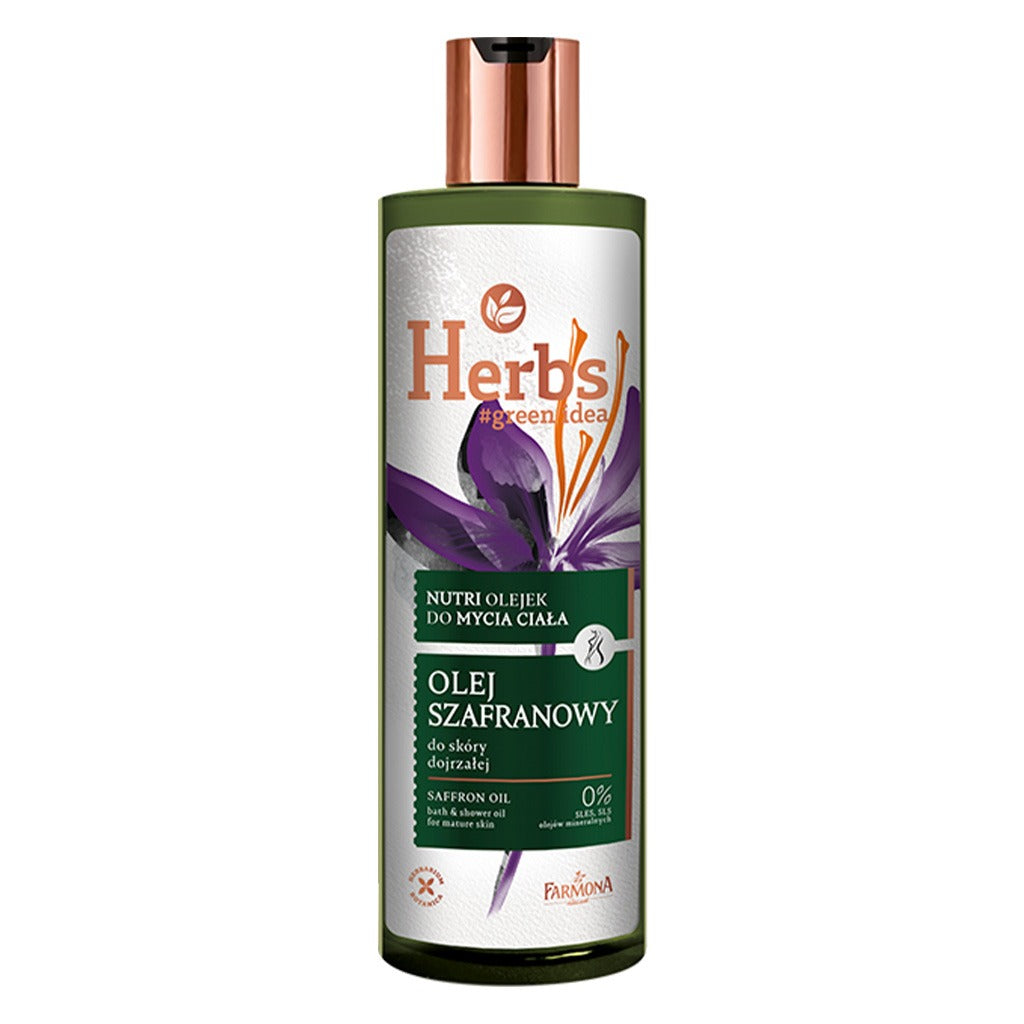 Farmona Herbs Saffron Oil Bath & Shower Gel For Mature Skin 400ml - Easy Pharmacy LLC