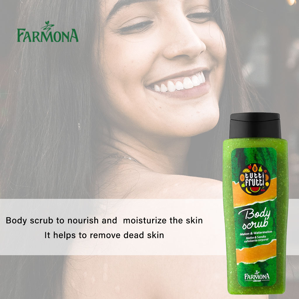 Farmona Tutti-Frutti Melon & Watermelon Sugar Body Scrub 100ml - Easy Pharmacy LLC