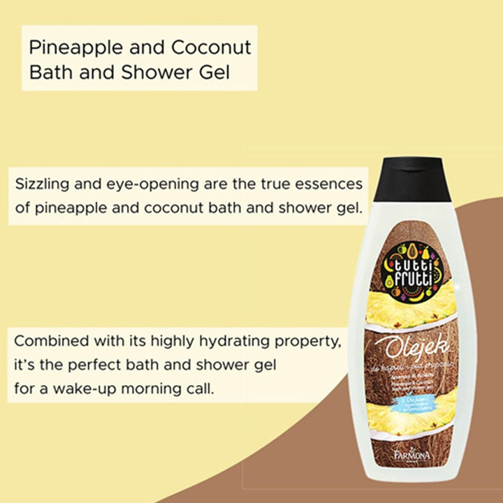 Farmona Tutti-Frutti Pineapple & Coconut Bath And Shower Gel 425ml - Easy Pharmacy LLC