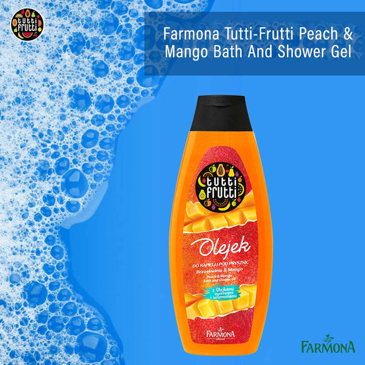 Farmona Tutti-Frutti Peach & Mango Bath And Shower Gel 425ml - Easy Pharmacy LLC