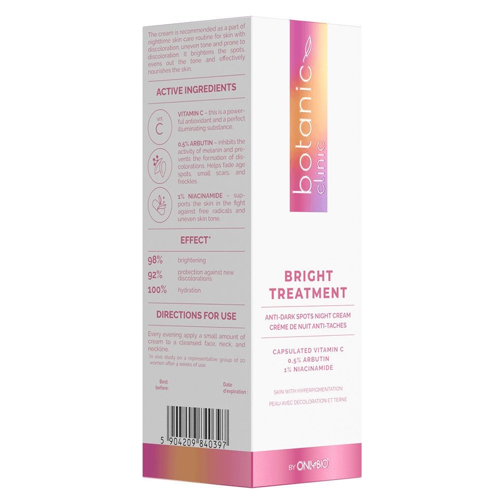 OnlyBio Botanic Clinic Bright Treatment Anti-Dark Spots Night Cream For Hyperpigmentation 50ml - Easy Pharmacy LLC