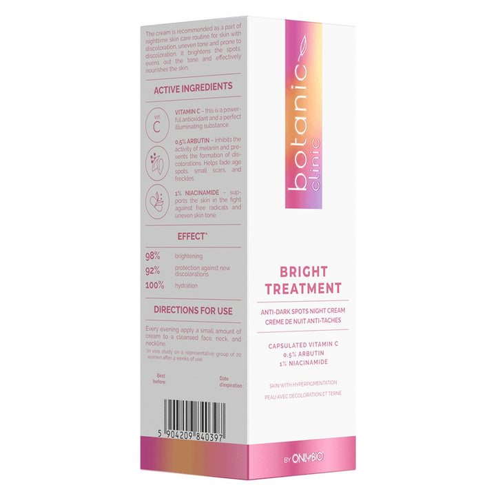 OnlyBio Botanic Clinic Bright Treatment Anti-Dark Spots Night Cream For Hyperpigmentation 50ml - Easy Pharmacy LLC