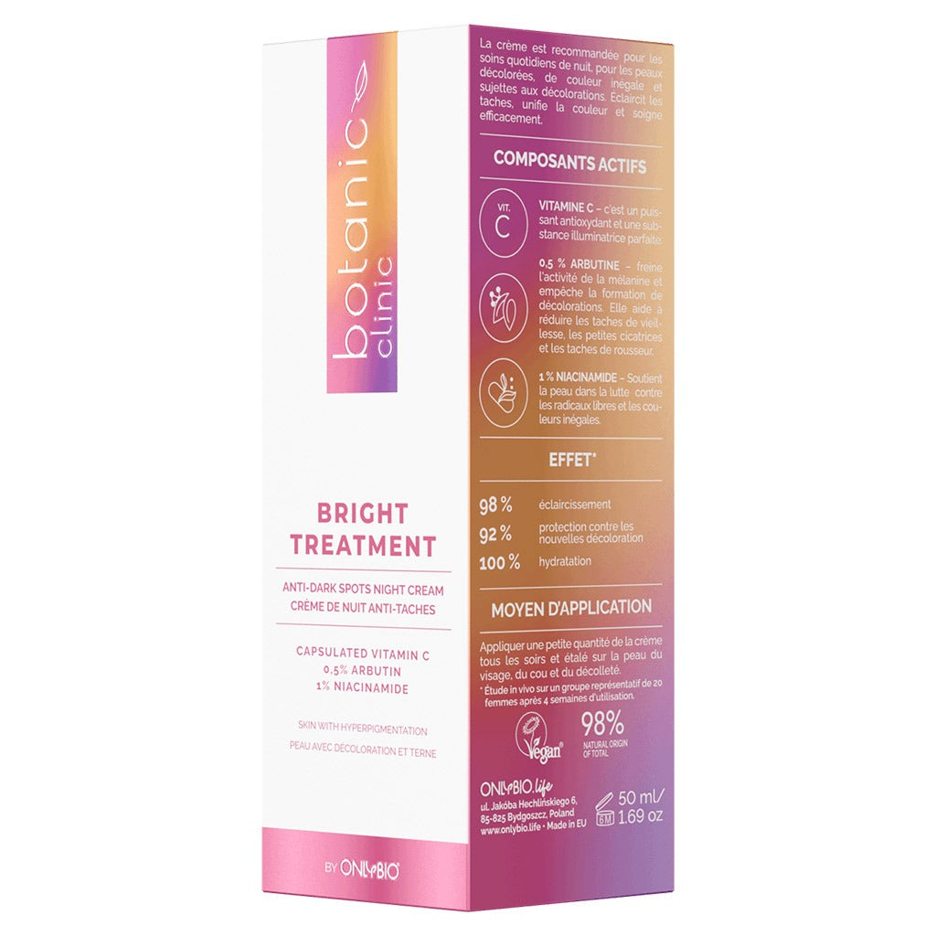 OnlyBio Botanic Clinic Bright Treatment Anti-Dark Spots Night Cream For Hyperpigmentation 50ml - Easy Pharmacy LLC