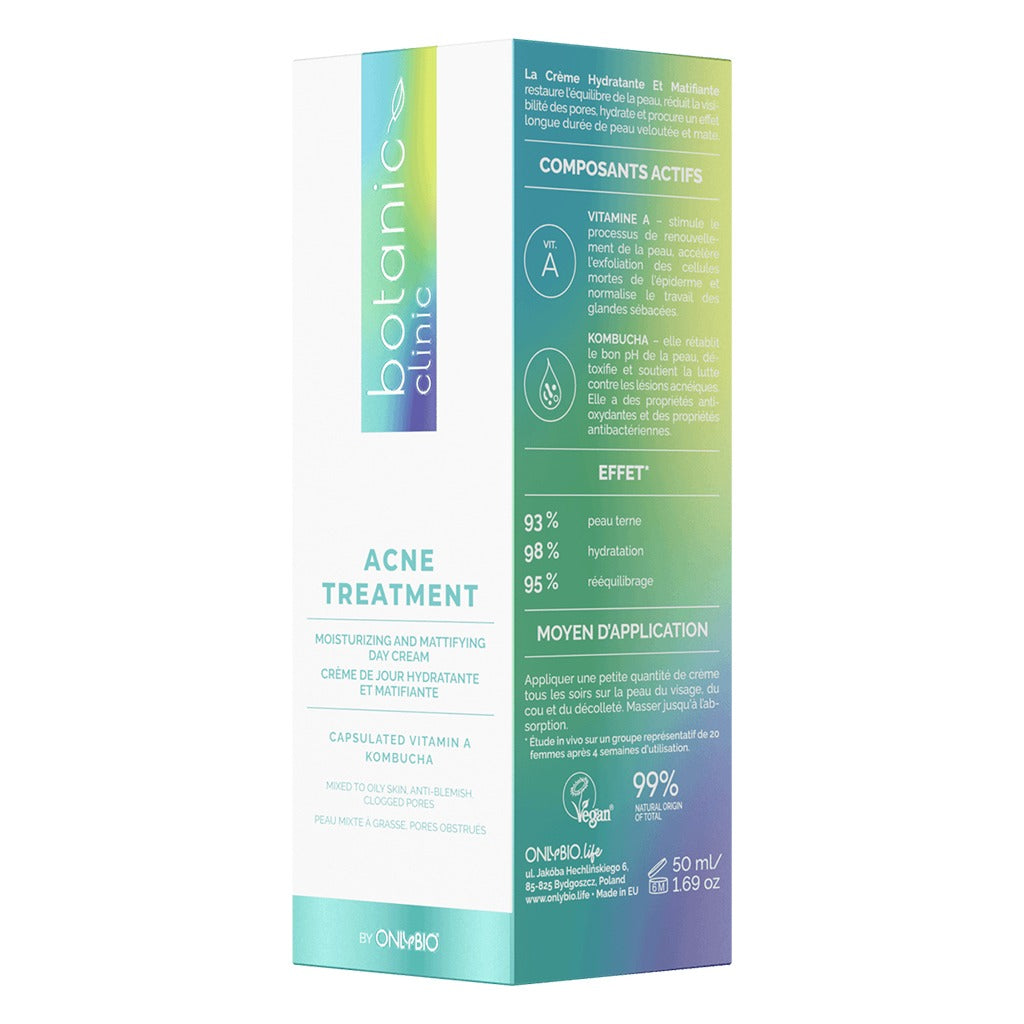 OnlyBio Botanic Clinic Acne Treatment Moisturizing And Mattifying Day Cream For Blemish Prone Skin 50ml - Easy Pharmacy LLC