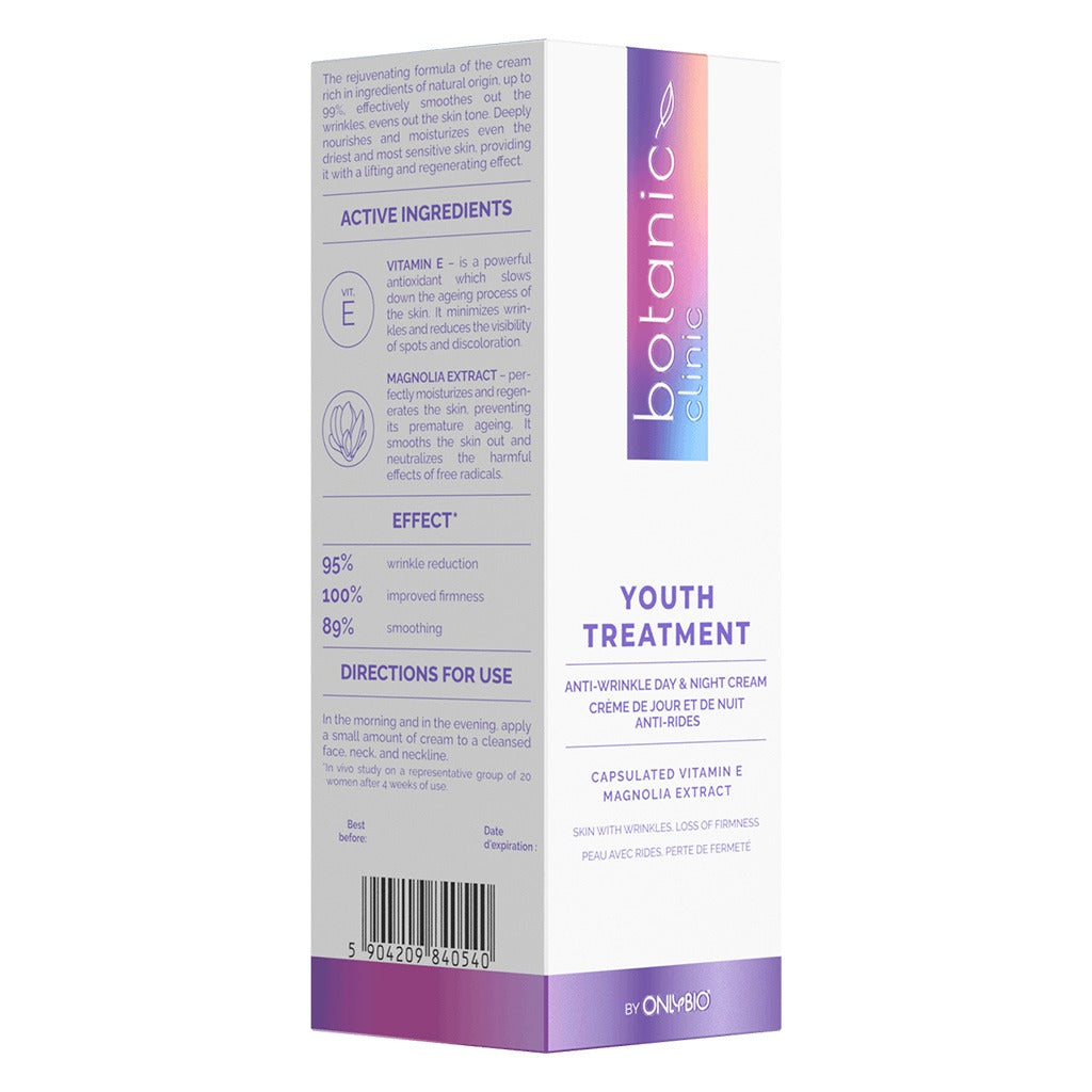 OnlyBio Botanic Clinic Youth Treatment Anti-Wrinkle Day And Night Cream 50ml - Easy Pharmacy LLC