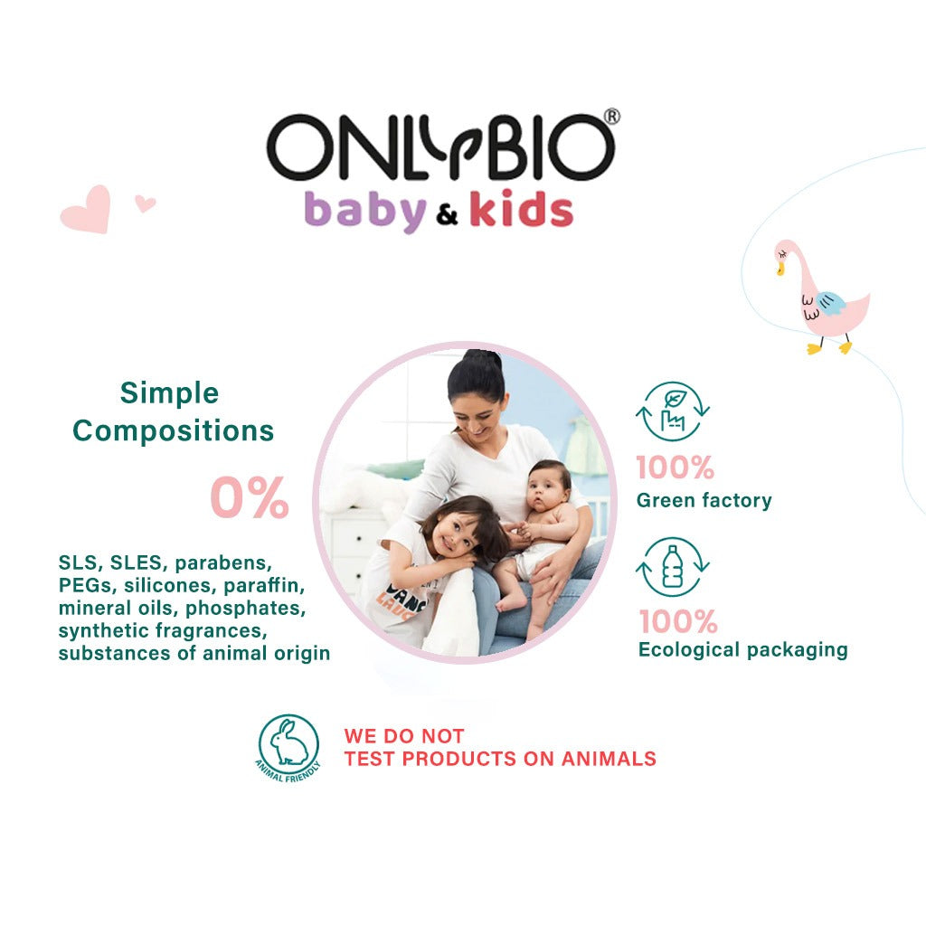 OnlyBio Baby Hypoallergenic Body Wash Gel For Newborn's Sensitive Allergic Skin With Atopic Dermatitis 300ml - Easy Pharmacy LLC