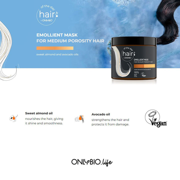 OnlyBio Hair In Balance Emollient Mask For Medium Porosity Hair 400ml - Easy Pharmacy LLC