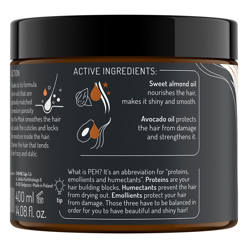 OnlyBio Hair In Balance Emollient Mask For Medium Porosity Hair 400ml - Easy Pharmacy LLC