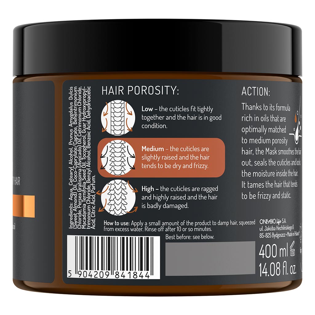 OnlyBio Hair In Balance Emollient Mask For Medium Porosity Hair 400ml - Easy Pharmacy LLC
