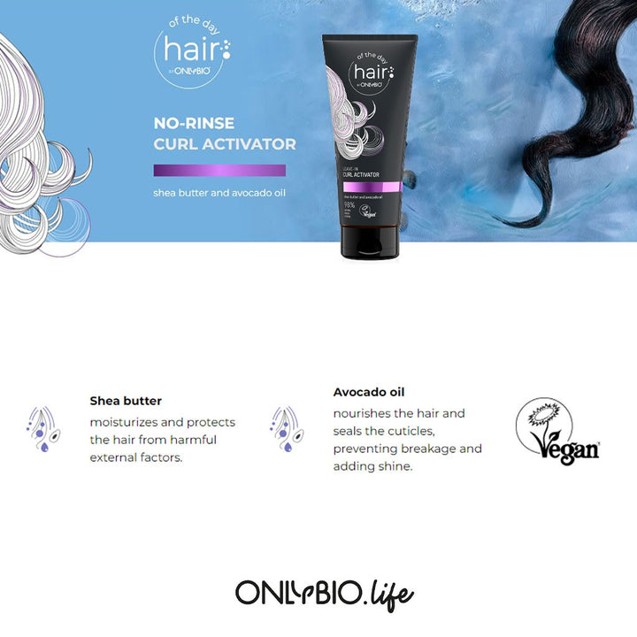 OnlyBio Hair Of The Day No Rinse Curl Activator Leave-In Cream 200ml - Easy Pharmacy LLC