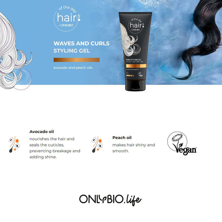 OnlyBio Hair Of The Day Fixing Styling Gel For Waves & Curls 200ml - Easy Pharmacy LLC