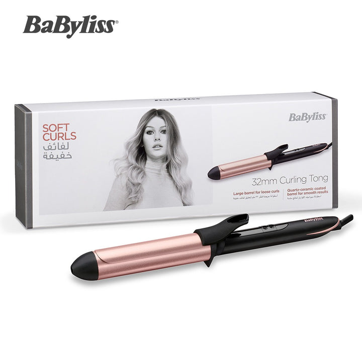 Babyliss Hair Curling Iron Rose Quartz Hair Curler With 32mm Advanced Ceramics Heating System - Easy Pharmacy LLC