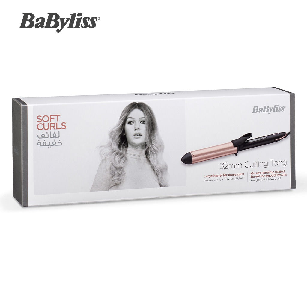 Babyliss Hair Curling Iron Rose Quartz Hair Curler With 32mm Advanced Ceramics Heating System - Easy Pharmacy LLC