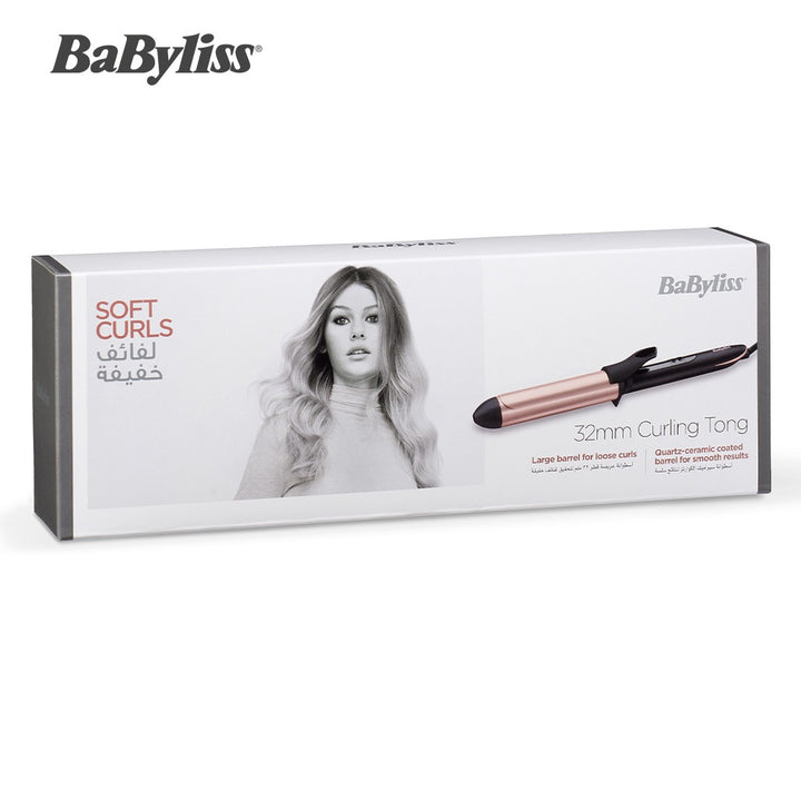 Babyliss Hair Curling Iron Rose Quartz Hair Curler With 32mm Advanced Ceramics Heating System - Easy Pharmacy LLC