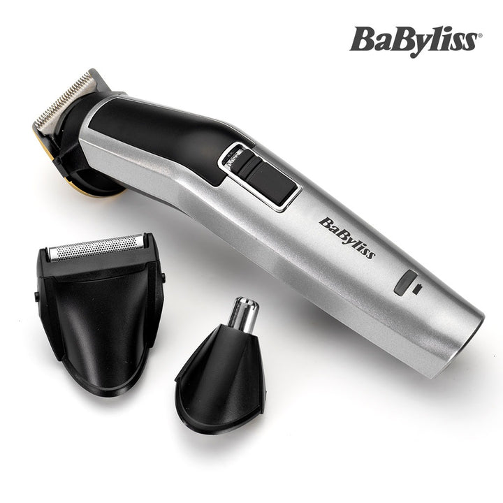 Babyliss 8 in 1 Titanium Cordless Multi Grooming Men’s Trimmer For Face & Body, Silver - Easy Pharmacy LLC