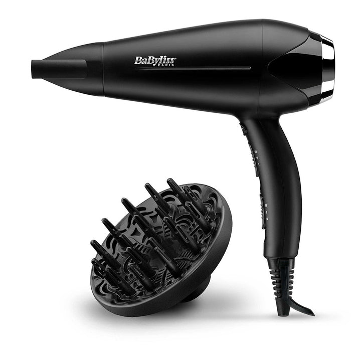 Babyliss Anti-Frizz Control DC Motor 2200W 3 Heat 2 Speed Cool Shot Lightweight Hair Dryer Black - Easy Pharmacy LLC