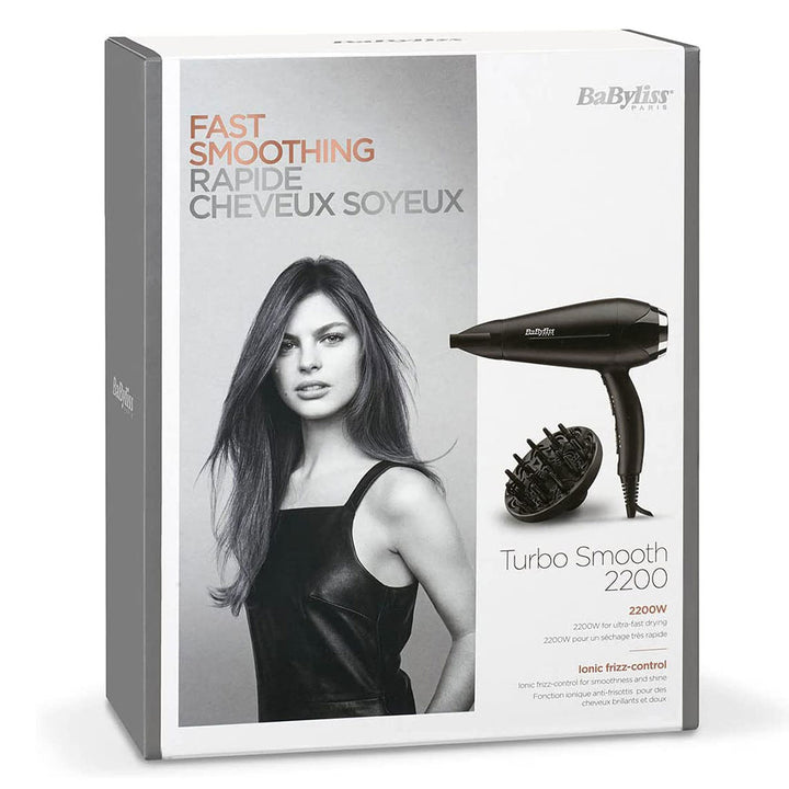 Babyliss Anti-Frizz Control DC Motor 2200W 3 Heat 2 Speed Cool Shot Lightweight Hair Dryer Black - Easy Pharmacy LLC
