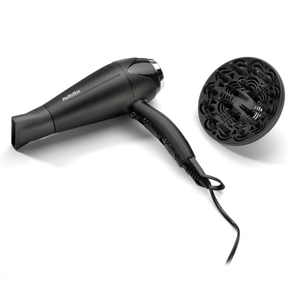 Babyliss Anti-Frizz Control DC Motor 2200W 3 Heat 2 Speed Cool Shot Lightweight Hair Dryer Black - Easy Pharmacy LLC