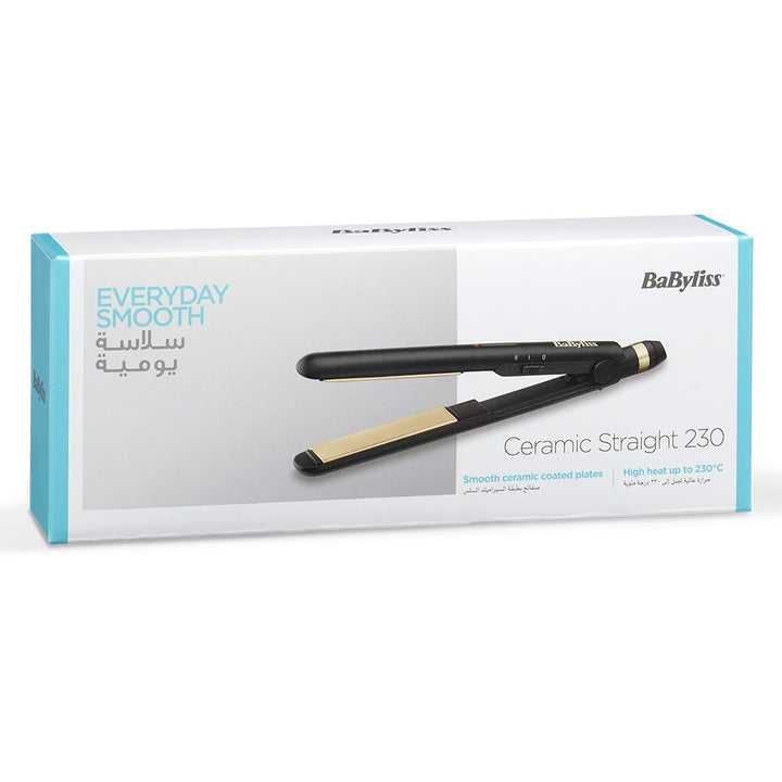 Babyliss Ceramic Straight 230 Hair Straightener With 25mm Ceramic Plate & Heat Up To 230°C - Easy Pharmacy LLC