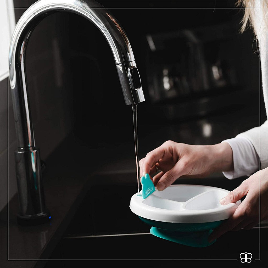Bbluv Plato Aqua Warm Suction Base Feeding Plate Blue, Pack of 1's - Easy Pharmacy LLC