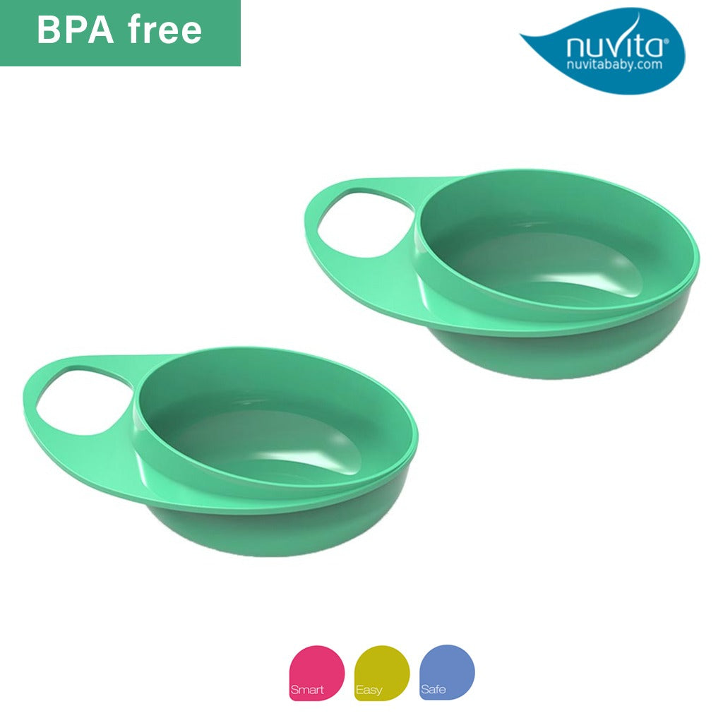 Nuvita Easy Eating Smart Feeding Bowls For Baby - Green, Pack of 2's - Easy Pharmacy LLC