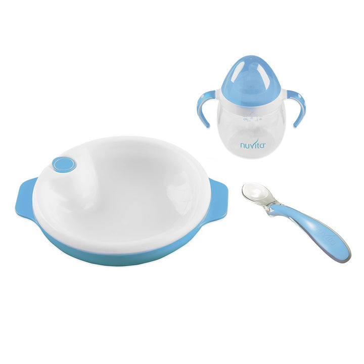 Nuvita Weaning Set For 6 Moths+ Baby - Blue - Easy Pharmacy LLC