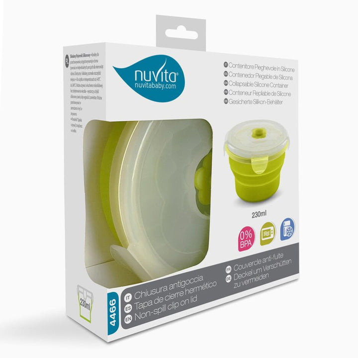Nuvita Silicone Collapsible Container 230ml - Green - Easy Pharmacy LLC
