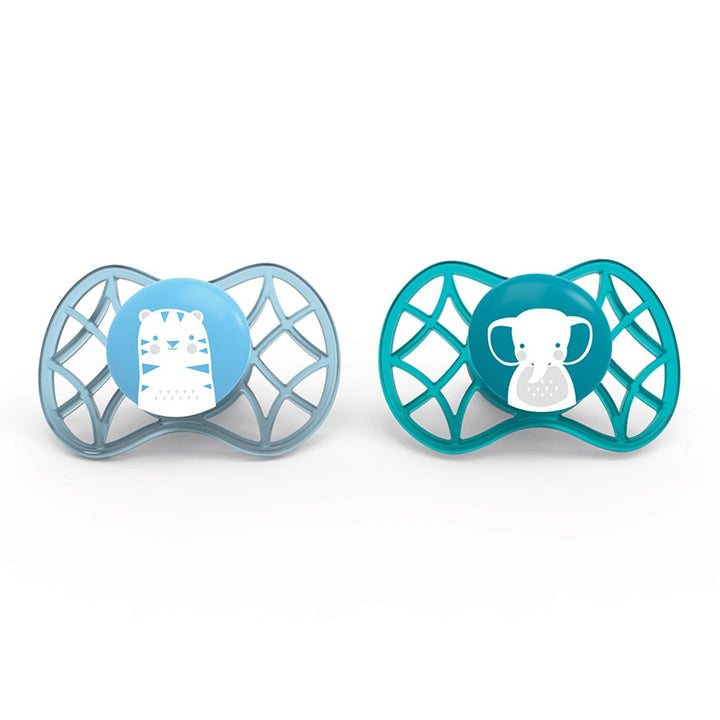 Nuvita AIR.55 Pacifier With Symmetrical Teat For 0 Months+ Baby, Blue ,Pack of 2's - Easy Pharmacy LLC