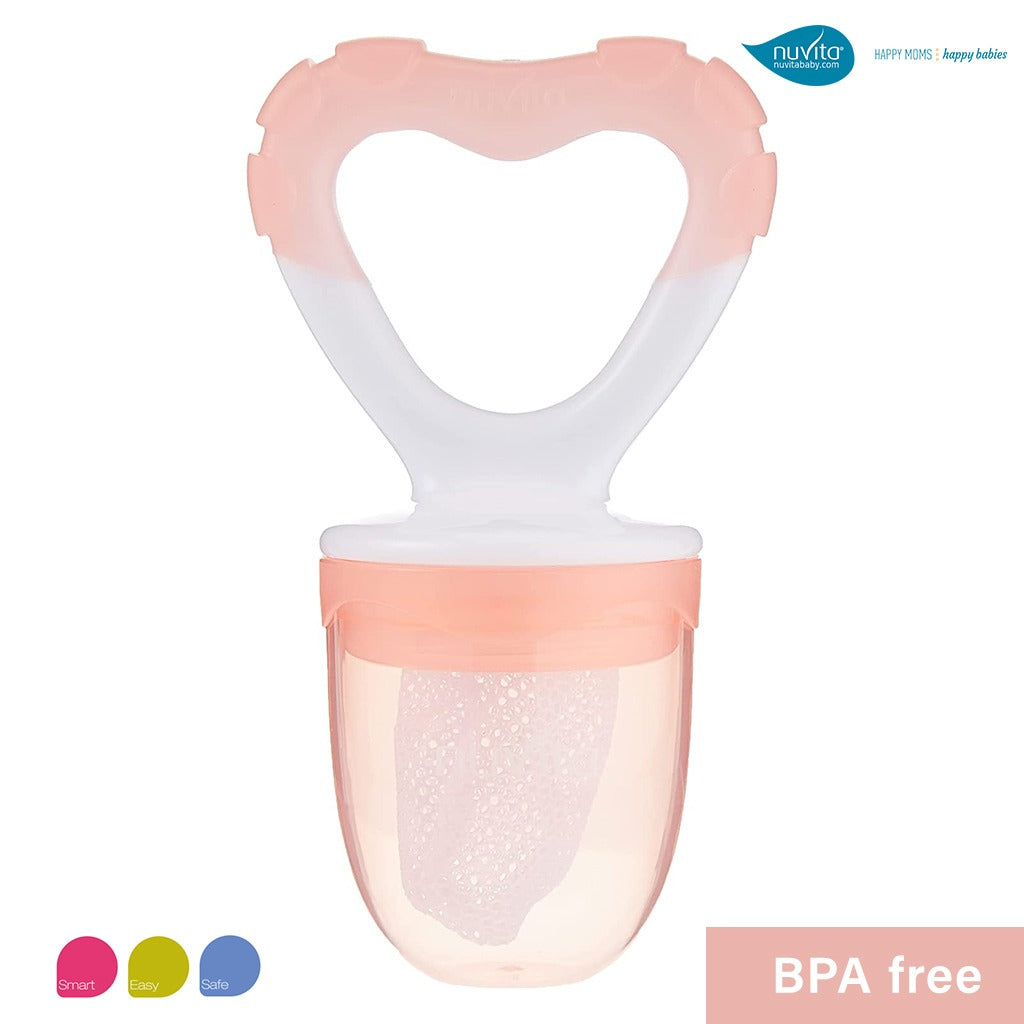 Nuvita Flavorillo 2-In-1 Nutritional Feeder & Teether Set - Pink - Easy Pharmacy LLC