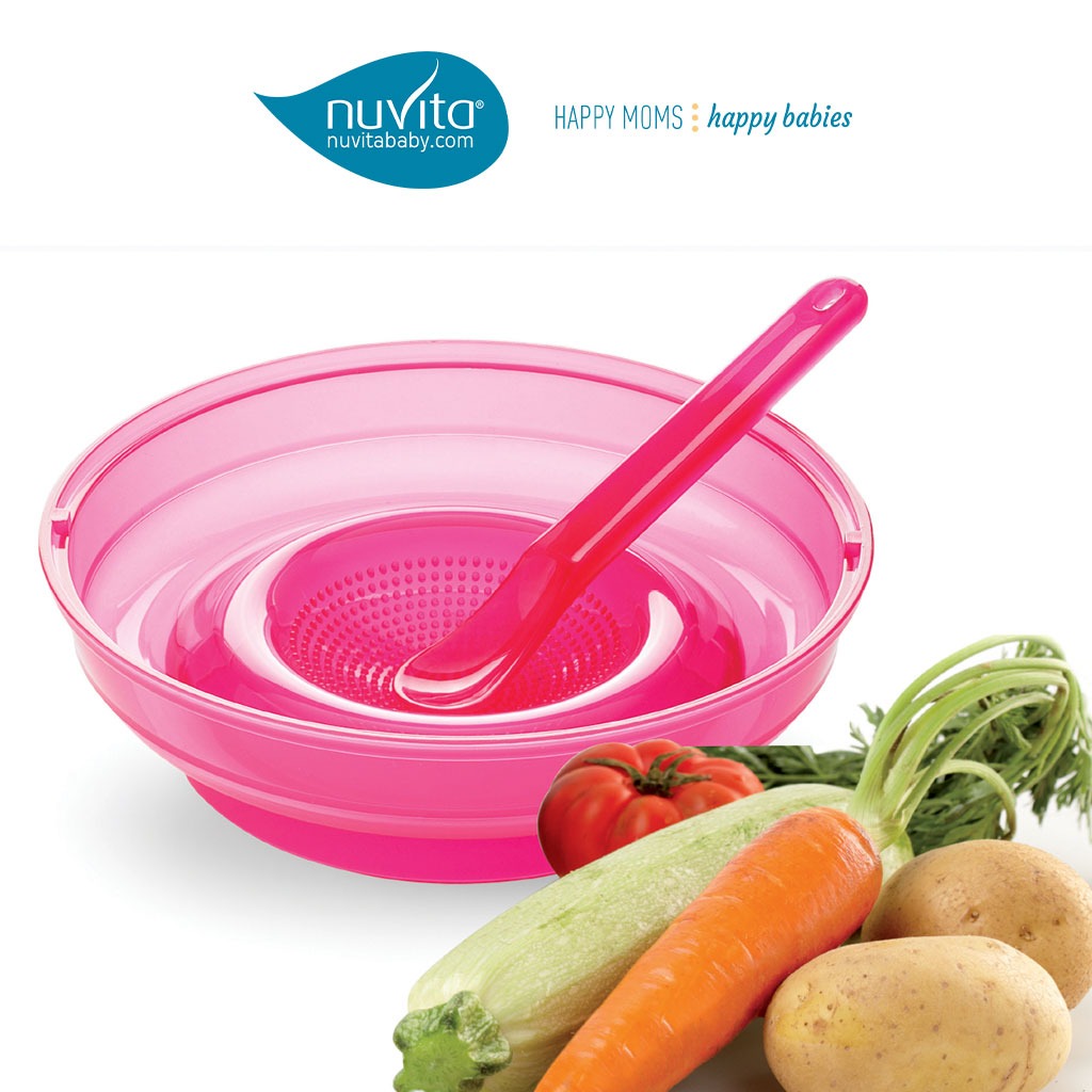 Nuvita Pappafacile 4-In-1 Multi-Use Food Processor Set - Pink - Easy Pharmacy LLC