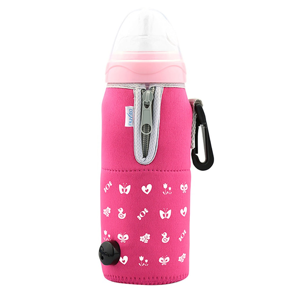Nuvita Travel Bottle Warmer With Zip For Baby - Pink - Easy Pharmacy LLC