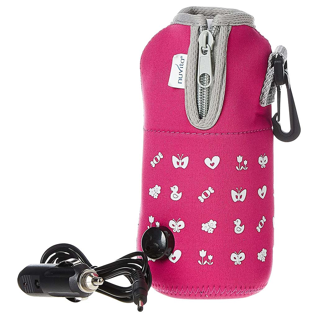 Nuvita Travel Bottle Warmer With Zip For Baby - Pink - Easy Pharmacy LLC