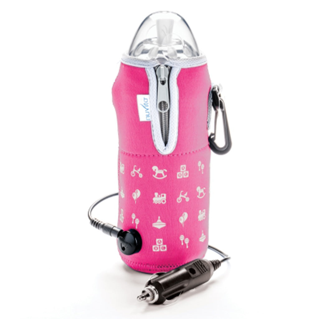 Nuvita Travel Bottle Warmer With Zip For Baby - Pink - Easy Pharmacy LLC